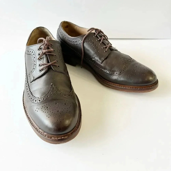 HOUSE OF HOUNDS Mens 10 UAE 44 Dark‎ Brown Oxford Wingtip Dress Shoes main image 5